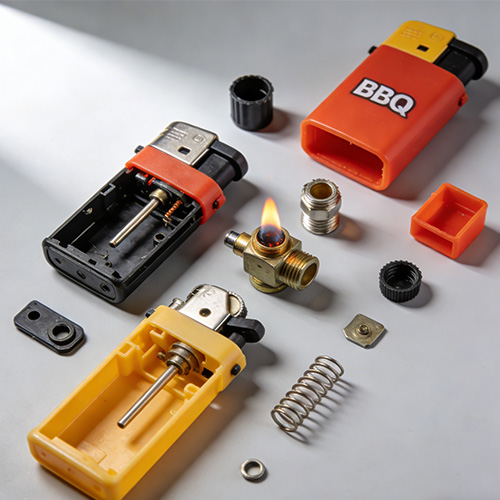 Литье запасных частей для пластиковой зажигалки для барбекю