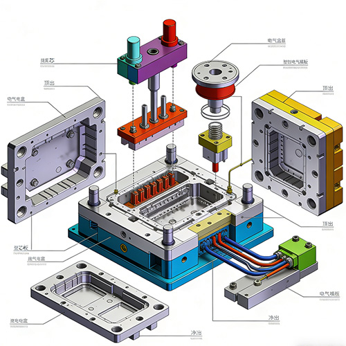 Литье пластиковых электрических коробок под давлением